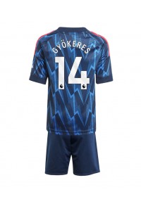 Arsenal Viktor Gyokeres #14 Babyklær Borte Fotballdrakt til barn 2025-26 Korte ermer (+ Korte bukser)